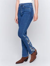 Load image into Gallery viewer, Charlie B - C5574 - Embroidered Jean - Indigo
