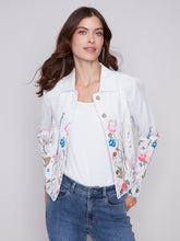 Load image into Gallery viewer, Charlie B - C6199PP - Linen Jacket With Frayed Edges - Pastel
