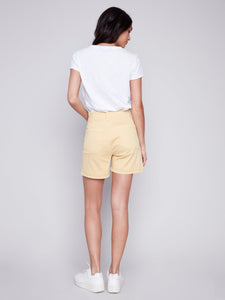 Charlie B - C8051 - Shorts With Patch Pocket - Lemon