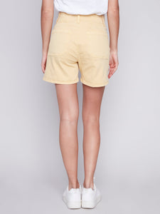 Charlie B - C8051 - Shorts With Patch Pocket - Lemon