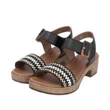 Load image into Gallery viewer, Rieker - D0N58-03 - Velcro Strap Sandals - Woven 2 Lugano
