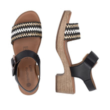 Load image into Gallery viewer, Rieker - D0N58-03 - Velcro Strap Sandals - Woven 2 Lugano
