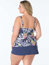 Load image into Gallery viewer, Beach House - HW3E096 - Plus Size Jane Ruffle Tankini - Admiral Jungle Jersey
