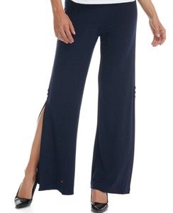 Gitane - PL-02 - Wide Leg Pant with Side Splits - Navy