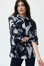 Load image into Gallery viewer, Joseph Ribkoff - 231244 - Swirl Print Jacket  - Navy/Vanilla
