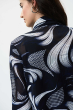 Load image into Gallery viewer, Joseph Ribkoff - 231244 - Swirl Print Jacket  - Navy/Vanilla
