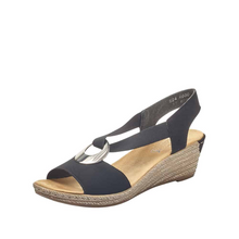 Load image into Gallery viewer, Rieker -  624H6-14 - Sandal - Navy Blue
