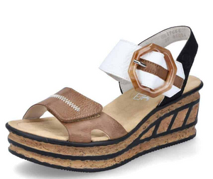 Rieker -  68176-64 - Sandal - Beige Combo