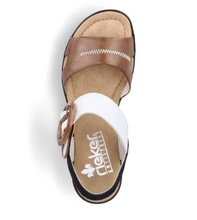 Load image into Gallery viewer, Rieker -  68176-64 - Sandal - Beige Combo
