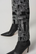 Load image into Gallery viewer, Joseph Ribkoff - 233285 -Abstract Print Slim-Fit Pant - Blk/Vanilla
