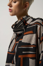 Load image into Gallery viewer, Joseph Ribkoff - 233080 - Geometric Print Sweater - Black Multi
