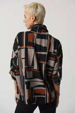 Load image into Gallery viewer, Joseph Ribkoff - 233080 - Geometric Print Sweater - Black Multi
