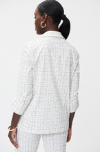Load image into Gallery viewer, Joseph Ribkoff - 232174 - Printed Open Front Blazer - Vanilla/Black
