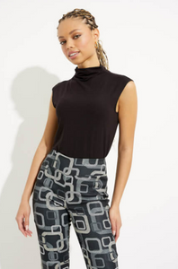 Joseph Ribkoff - 233163 - Retro Print Pull-on Pants - Black/Multi
