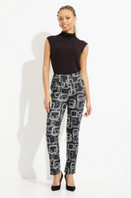 Load image into Gallery viewer, Joseph Ribkoff - 233163 - Retro Print Pull-on Pants - Black/Multi
