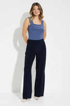 Load image into Gallery viewer, Joseph Ribkoff - 231169 - Pintuck High-Rise Pants - Midnight Blue 40

