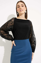 Load image into Gallery viewer, Joseph Ribkoff - 163083 - High Waist Pencil Skirt - Nightfall
