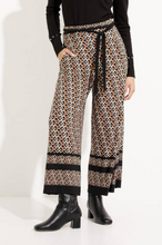 Load image into Gallery viewer, Joseph Ribkoff - 233197 - Printed &amp; Trim Gaucho Pants - Black/Multi
