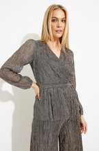 Load image into Gallery viewer, Joseph Ribkoff - 233780 - Novelty Puff Sleeve Top - Black/Rose Gold
