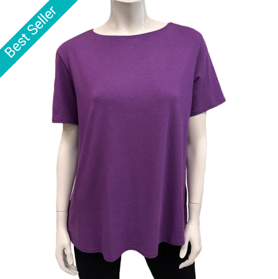 Gilmour - BT-1129 - Bamboo Short Sleeve Top - Grape