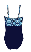 Load image into Gallery viewer, Finz - FZPO60991MAS - Aquafit 1pc Top Print Splice Mastectomy- Navy
