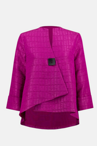 Joseph Ribkoff - 233792 - Textured Jacquard Swing Jacket - Opulence