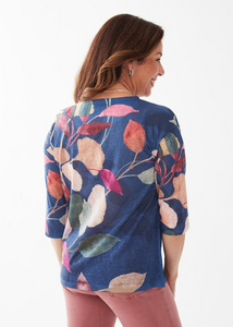 FDJ - 3900451 - 3/4 Sleeve Top - Autumn Watercolor