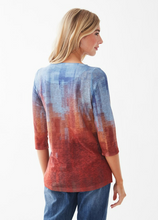 Load image into Gallery viewer, FDJ - 3301451 - Printed 3/4 Sleeve Top - Block Landscape
