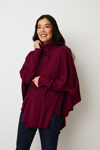 Parkhurst - 74871 - Harlee T-Neck Sweater - Wine Petal