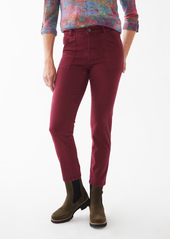 FDJ - 2232511 - Olivia Pencil Ankle Jean - Cabernet