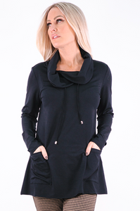 Michael Tyler - 1517 - Long Sleeve Tunic - Black