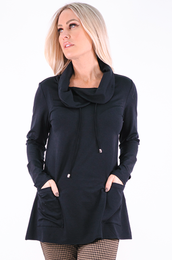 Michael Tyler - 1517 - Long Sleeve Tunic - Black