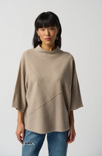 Load image into Gallery viewer, Joseph Ribkoff - 233934 - Boxy Bell Sleeved Top - Oatmeal
