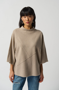 Joseph Ribkoff - 233934 - Boxy Bell Sleeved Top - Oatmeal