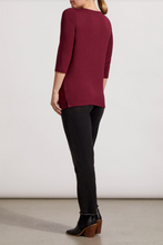 Load image into Gallery viewer, Tribal - 7161O - Boat Neck 3/4 Sleeves Top - Red Wine
