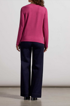 Load image into Gallery viewer, Tribal - 7947O - Crew Neck Top with Faux Knot Detail - Dusty Plum
