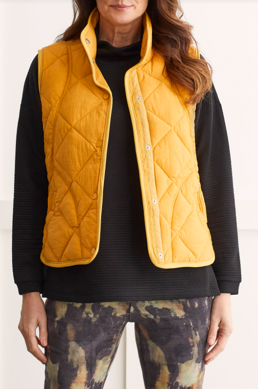 Tribal - 1499O - Quilted Vest - Marigold