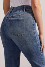 Load image into Gallery viewer, Tribal - 7572O - Sophia Curvy Straight Jeans - Dk Vintage
