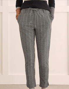 Tribal - 1066O - Pull On Ankle Pant with Rounded Hem - Charcoal