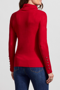 Tribal - 1490O - Turtleneck Sweater - Earth Red