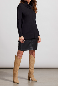 Tribal - 1472O - Cowl Neck Sweater - Black