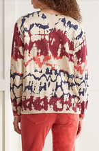Load image into Gallery viewer, Tribal - 1492O - Crew Neck Printed Sweater - Tibetan Red
