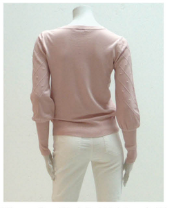 Point Zero - 8163042 - Crew Neck with Balloon Sleeve Sweater - Pink