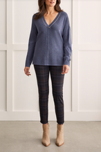 Load image into Gallery viewer, Tribal - 1491O - Long Sleeve V Neck Sweater - Sapphire

