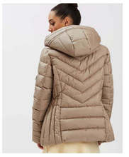 Load image into Gallery viewer, Point Zero - 8168601 - Hooded Winter Coat - Taupe
