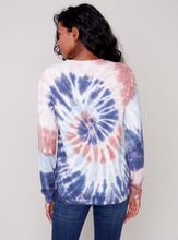 Load image into Gallery viewer, Charlie B - C2613 - Crew Neck Tie Dye Sweater - Powder
