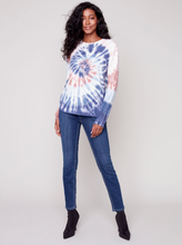 Load image into Gallery viewer, Charlie B - C2613 - Crew Neck Tie Dye Sweater - Powder
