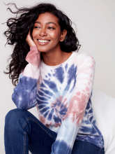 Load image into Gallery viewer, Charlie B - C2613 - Crew Neck Tie Dye Sweater - Powder
