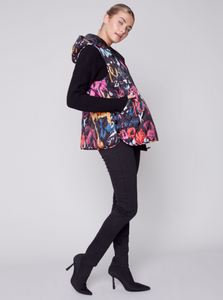 Charlie B - C6269P - Quilted Printed Short Vest - Graffiti