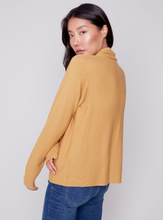 Load image into Gallery viewer, Charlie B - C2419R - Cotton Funnel Neck Sweater - Gold
